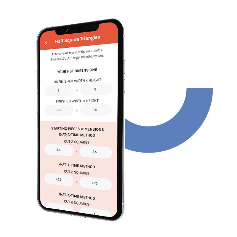 Quilting calculator app designed to quilt
